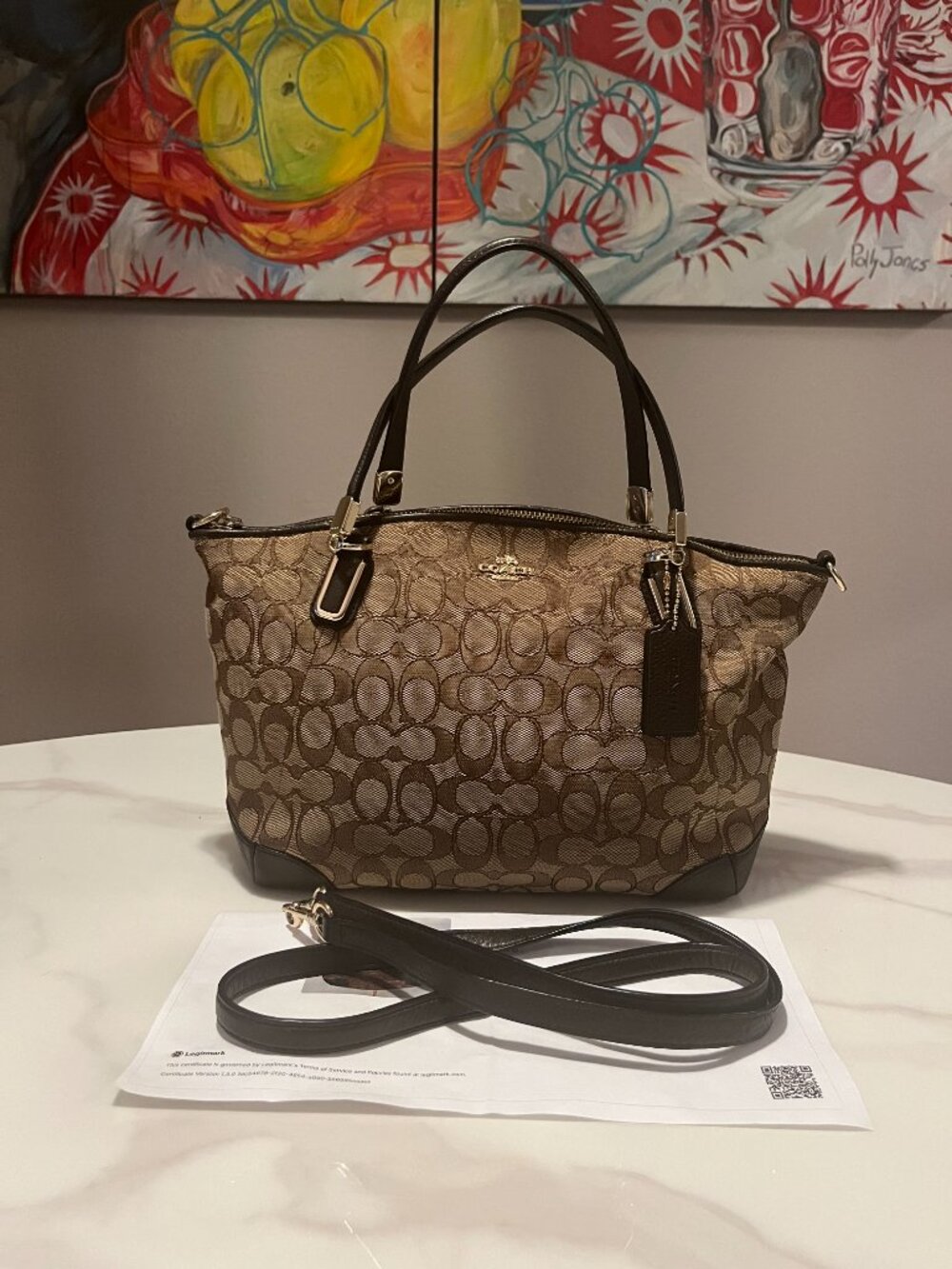 Coach Kelsey Small Signature Satchel F36181 + COA - Picture 11 of 15